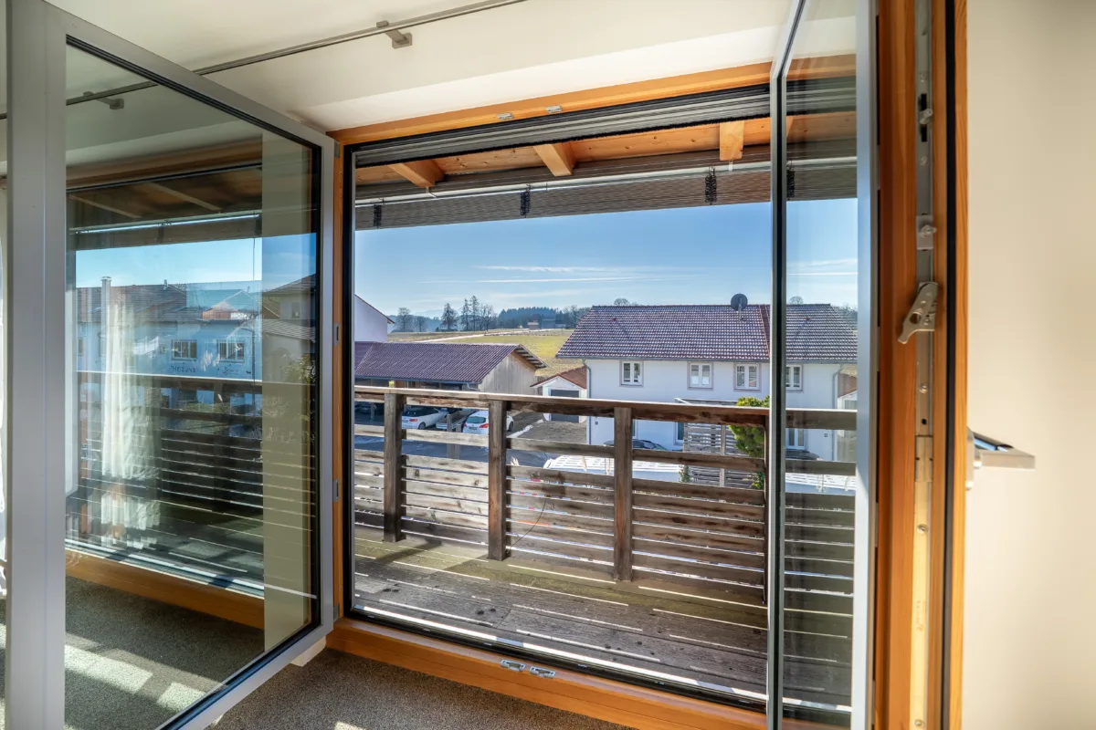 Blick vom Gästezimmer im OG