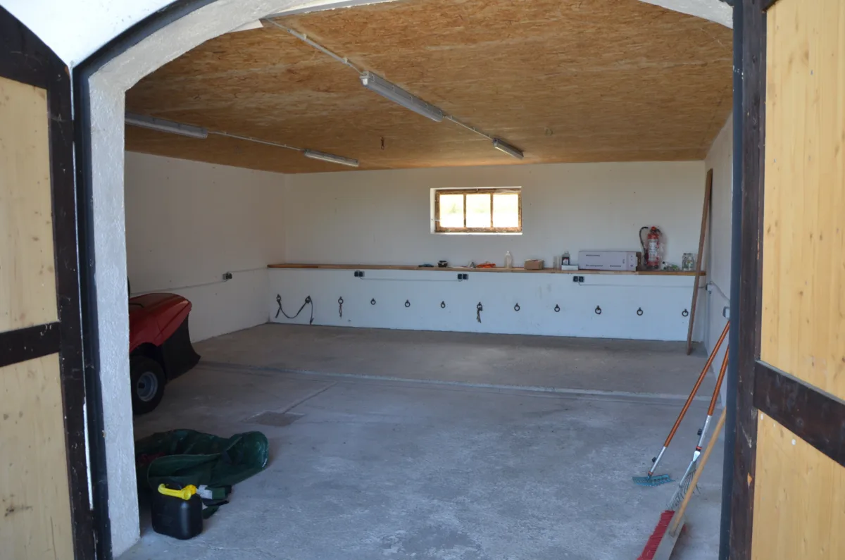 Blick in die Doppelgarage