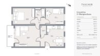 Grundriss - Sonnige 3-Zi.-Wohnung mit Südbalkon in ruhiger Lage!